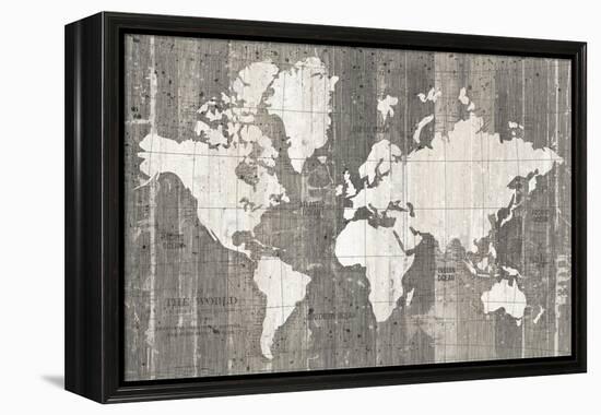 Old World Map Neutral-Wild Apple Portfolio-Framed Stretched Canvas