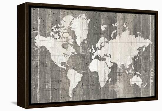 Old World Map Neutral-Wild Apple Portfolio-Framed Stretched Canvas