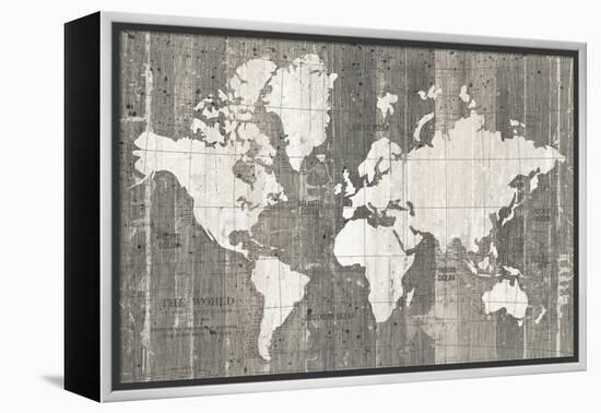 Old World Map Neutral-Wild Apple Portfolio-Framed Stretched Canvas