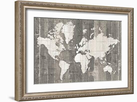 Old World Map Neutral-Wild Apple Portfolio-Framed Premium Giclee Print