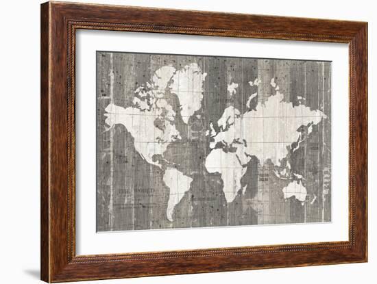 Old World Map Neutral-Wild Apple Portfolio-Framed Premium Giclee Print