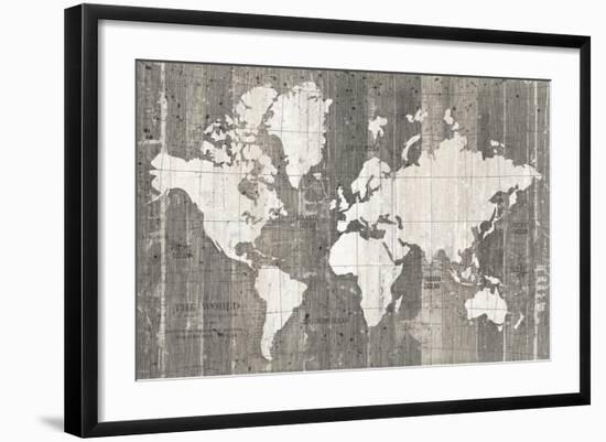 Old World Map Neutral-Wild Apple Portfolio-Framed Art Print