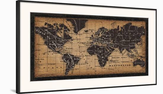 Old World Map-Pela Design-Framed Art Print