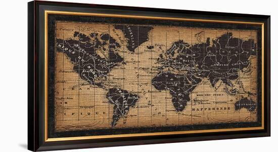 Old World Map-Pela Design-Framed Art Print
