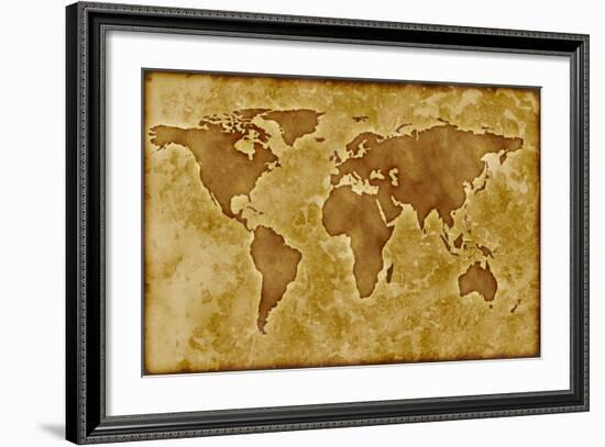 Old World Map-Arcoss-Framed Art Print