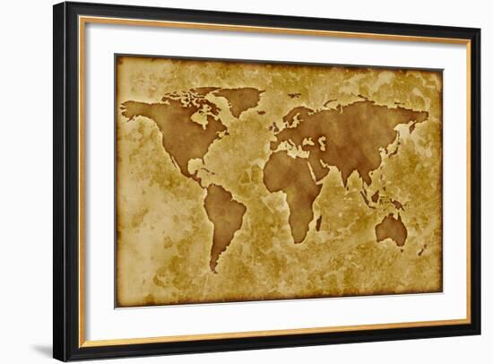 Old World Map-Arcoss-Framed Art Print