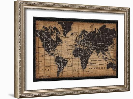 Old World Map-null-Framed Premium Giclee Print