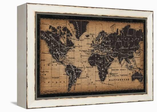 Old World Map-null-Framed Stretched Canvas