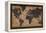 Old World Map-null-Framed Stretched Canvas