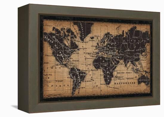 Old World Map-null-Framed Stretched Canvas