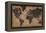 Old World Map-null-Framed Stretched Canvas