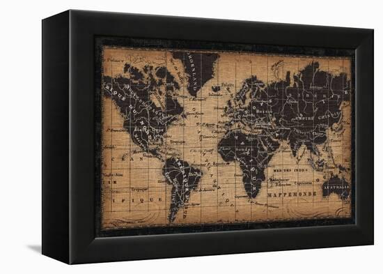 Old World Map-null-Framed Stretched Canvas