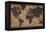 Old World Map-null-Framed Stretched Canvas