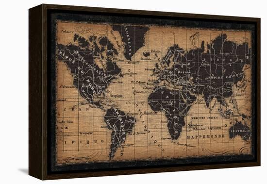 Old World Map-null-Framed Stretched Canvas