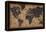 Old World Map-null-Framed Stretched Canvas