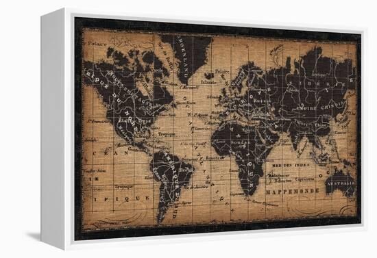 Old World Map-null-Framed Stretched Canvas
