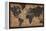 Old World Map-null-Framed Stretched Canvas