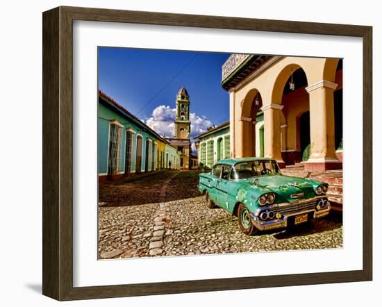 Old Worn 1958 Classic Chevy, Trinidad, Cuba-Bill Bachmann-Framed Photographic Print