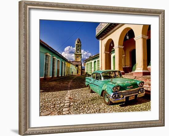 Old Worn 1958 Classic Chevy, Trinidad, Cuba-Bill Bachmann-Framed Photographic Print