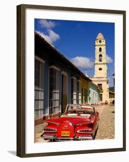 Old Worn 1958 Classic Chevy, Trinidad, Cuba-Bill Bachmann-Framed Photographic Print