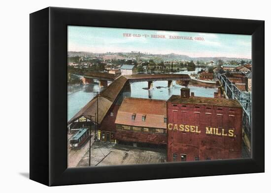 Old Y Bridge, Zanesville-null-Framed Stretched Canvas