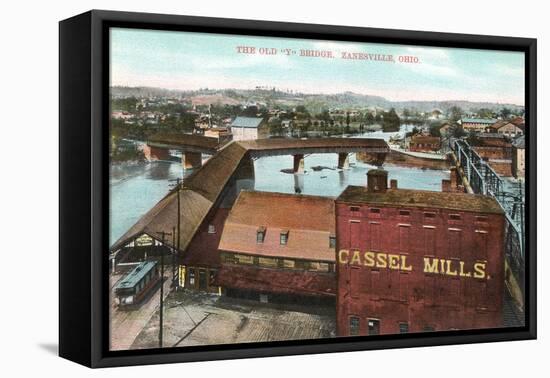 Old Y Bridge, Zanesville-null-Framed Stretched Canvas