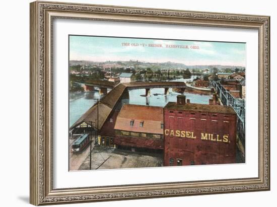 Old Y Bridge, Zanesville-null-Framed Art Print