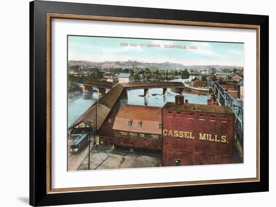 Old Y Bridge, Zanesville-null-Framed Art Print