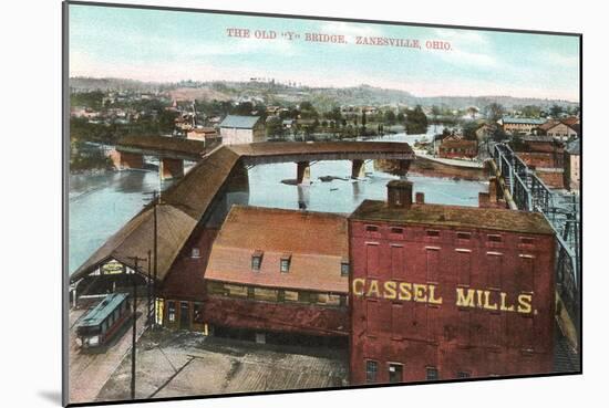 Old Y Bridge, Zanesville-null-Mounted Art Print