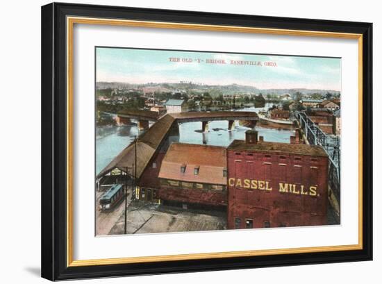 Old Y Bridge, Zanesville-null-Framed Art Print