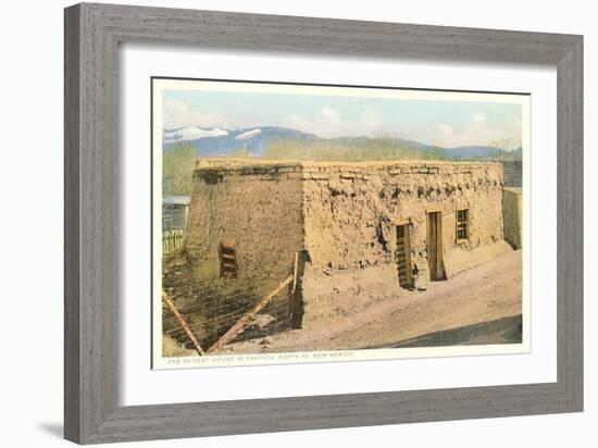 Oldest House in America, Santa Fe-null-Framed Art Print