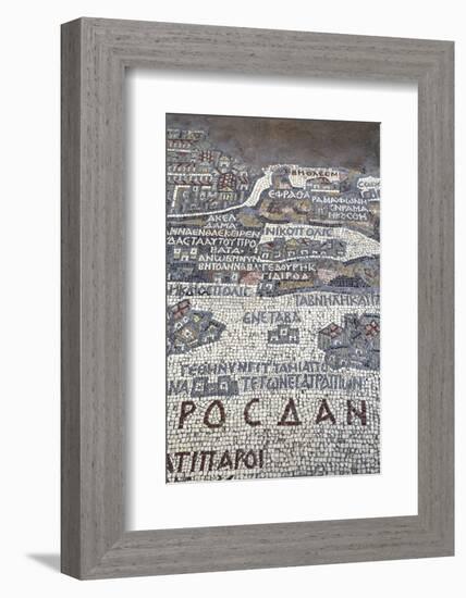 Oldest Map of Palestine, Mosaic, Dated Ad 560, St. George's Church, Madaba, Jordan, Middle East-Richard Maschmeyer-Framed Photographic Print