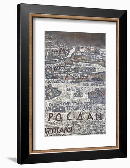 Oldest Map of Palestine, Mosaic, Dated Ad 560, St. George's Church, Madaba, Jordan, Middle East-Richard Maschmeyer-Framed Photographic Print