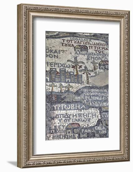 Oldest Map of Palestine, Mosaic, Dated Ad 560, St. George's Church, Madaba, Jordan, Middle East-Richard Maschmeyer-Framed Photographic Print