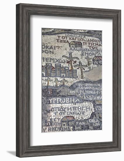 Oldest Map of Palestine, Mosaic, Dated Ad 560, St. George's Church, Madaba, Jordan, Middle East-Richard Maschmeyer-Framed Photographic Print