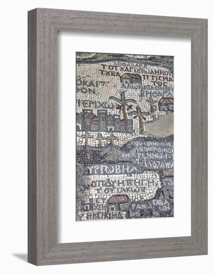 Oldest Map of Palestine, Mosaic, Dated Ad 560, St. George's Church, Madaba, Jordan, Middle East-Richard Maschmeyer-Framed Photographic Print