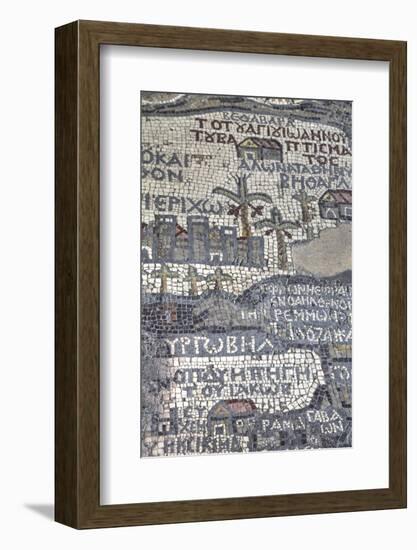 Oldest Map of Palestine, Mosaic, Dated Ad 560, St. George's Church, Madaba, Jordan, Middle East-Richard Maschmeyer-Framed Photographic Print