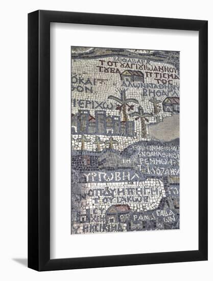 Oldest Map of Palestine, Mosaic, Dated Ad 560, St. George's Church, Madaba, Jordan, Middle East-Richard Maschmeyer-Framed Photographic Print