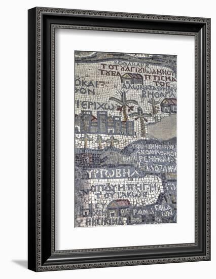 Oldest Map of Palestine, Mosaic, Dated Ad 560, St. George's Church, Madaba, Jordan, Middle East-Richard Maschmeyer-Framed Photographic Print