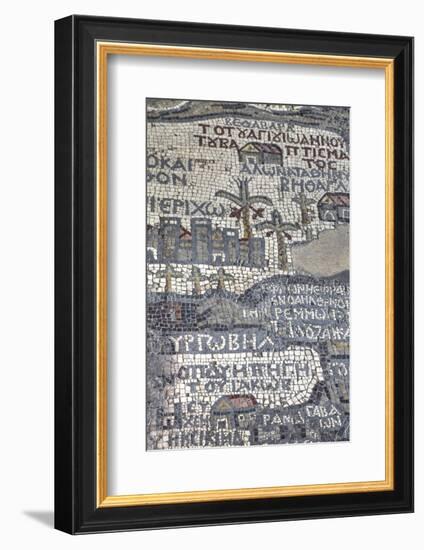 Oldest Map of Palestine, Mosaic, Dated Ad 560, St. George's Church, Madaba, Jordan, Middle East-Richard Maschmeyer-Framed Photographic Print