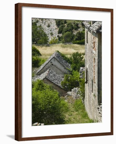 Oldest Settlement on Brac, Skrip, Brac Island, Central Dalmatia, Croatia-Walter Bibikow-Framed Photographic Print