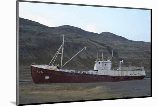Oldest Steal Ship in Iceland, Gardar Ba 64, Osafjšrdur, Patreksfjšrdur, Westfjords, West Iceland-Julia Wellner-Mounted Photographic Print