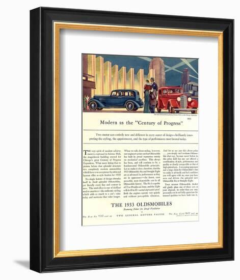 Oldsmobile Century of Progress-null-Framed Art Print