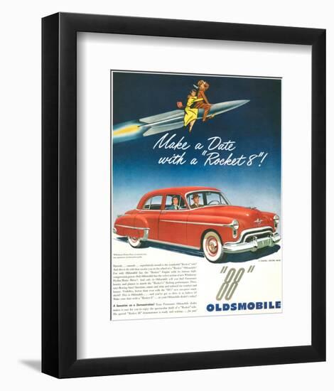 Oldsmobile-Date With Rocket 88-null-Framed Art Print