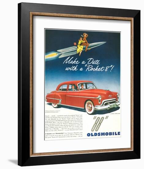 Oldsmobile-Date With Rocket 88-null-Framed Art Print