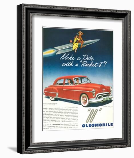 Oldsmobile-Date With Rocket 88-null-Framed Art Print