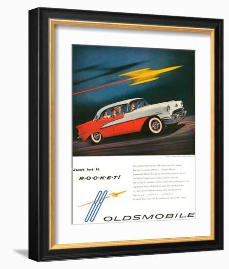 Oldsmobile-Just Let It Rocket-null-Framed Art Print