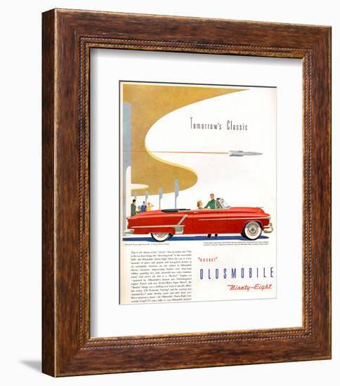 Oldsmobile-Tomorrow's Classic-null-Framed Art Print