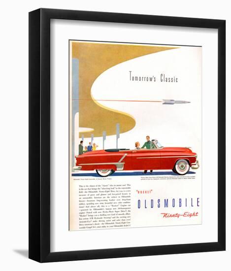Oldsmobile-Tomorrow's Classic-null-Framed Art Print
