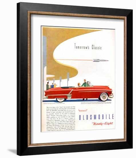 Oldsmobile-Tomorrow's Classic-null-Framed Art Print